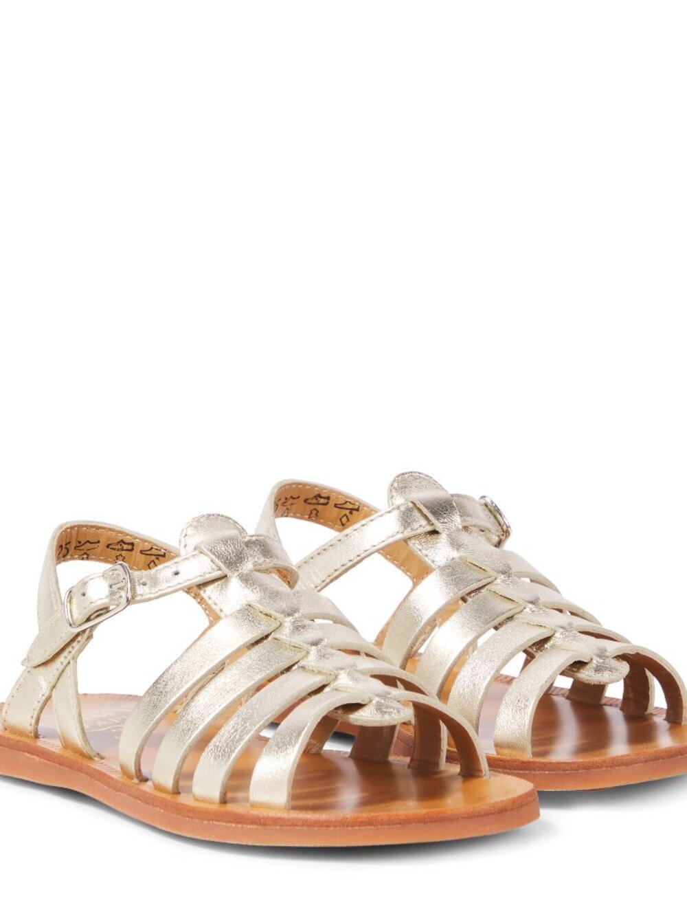 NWT (New With Tags): Pom d'Api Plagette Strap metallic leather sandals (Gold)